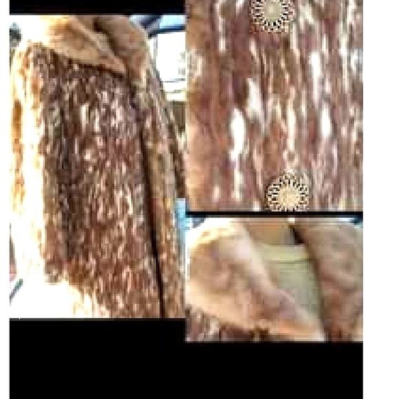 GLAMOUR ~VINTAGE HAZEL EMBA MINK FUR FULL LENGTH COAT~MINK COLLAR SIZE:LG-XLARGE - Picture 10 of 16